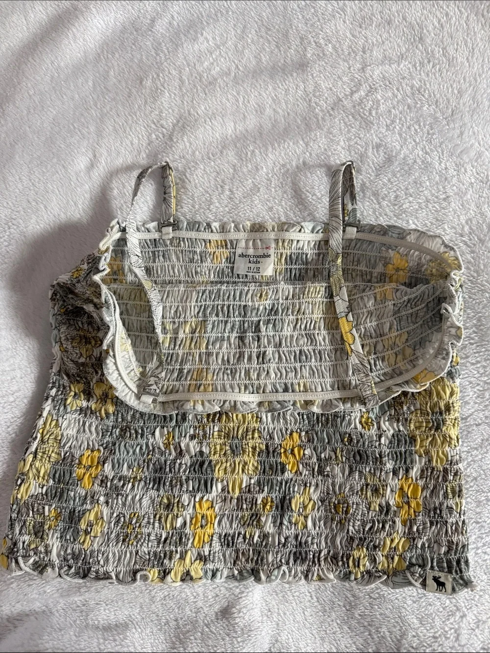 Abercrombie & Fitch Yellow Floral Smocked Cami